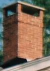 brick chimney with stone cap