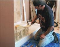 glass block installation