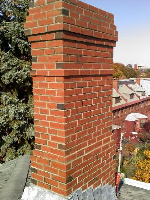 Brick chimney replacement complete
