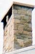 stone chimney with granite cap stone, built by RL Sanborn Masonry, Portland Maine