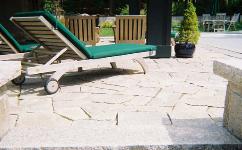 Granite patio installation by Maine granite patio contractor, RL Sanborn Masonry
