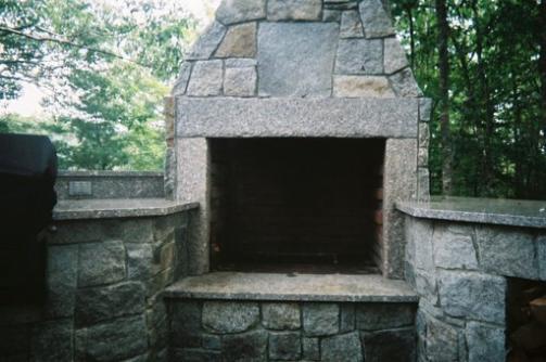 Granite fireplace