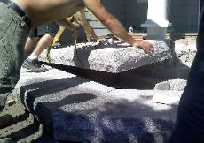 setting granite steps